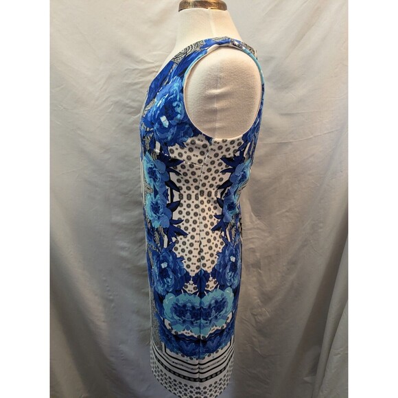 INC International Concepts Dress Women's P/L Sheath Blue Floral Preppy Glam Boho - Picture 3 of 12